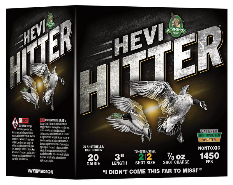 HEVI-Hitter, 20 Gauge, 2 Shot, 3 in, 7/8 oz, 1450 fps